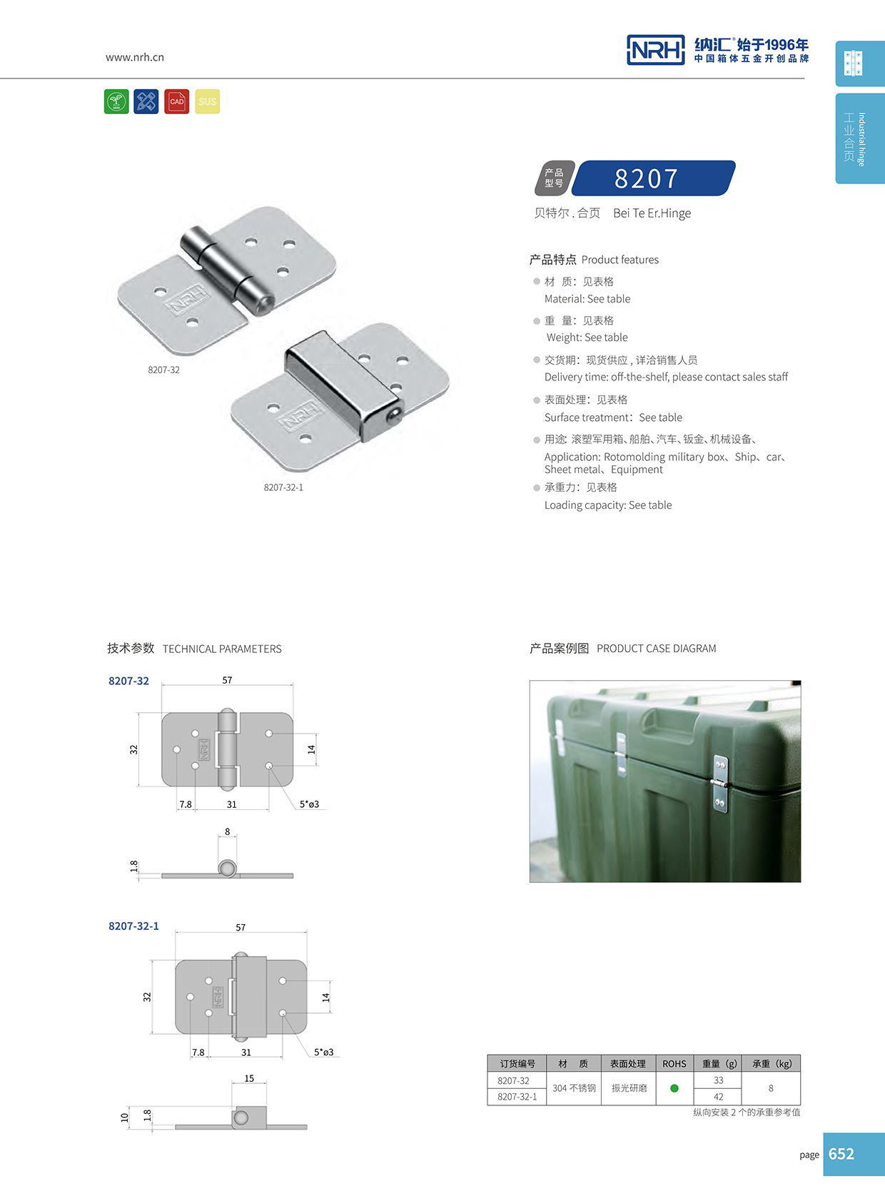 8207-32-1工業(yè)五金合頁(yè)